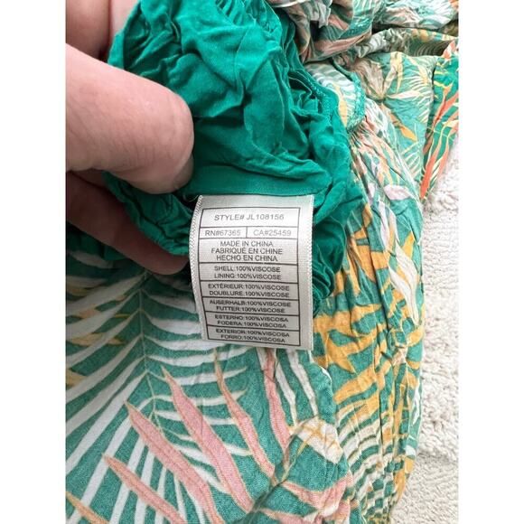 Betsey Johnson green tropical dress women's size small - Picture 5 of 5